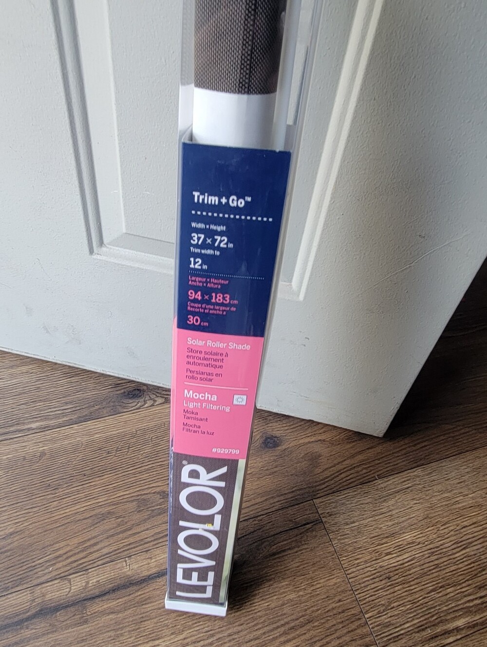Levolor Trim + Go 37 x 72 in Solar Roller Shade - Beach Color